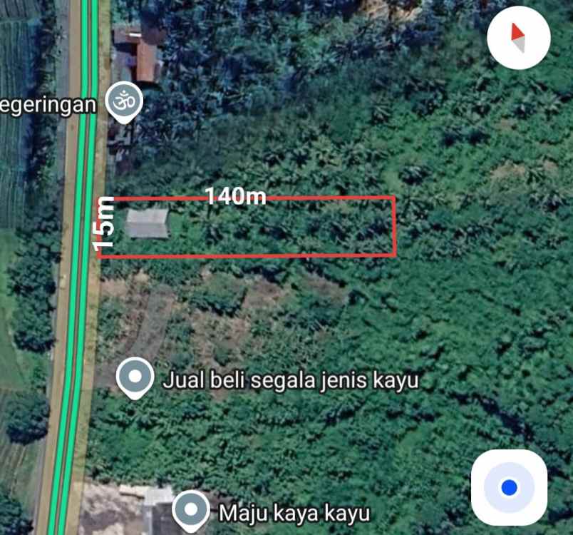 dijual tanah pinggir jalan nasional