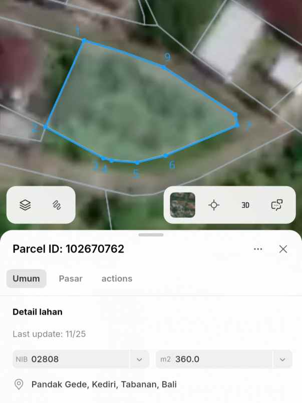dijual tanah puri ayodya