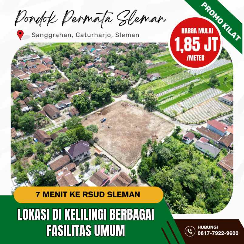 dijual tanah sanggrahan caturharjo