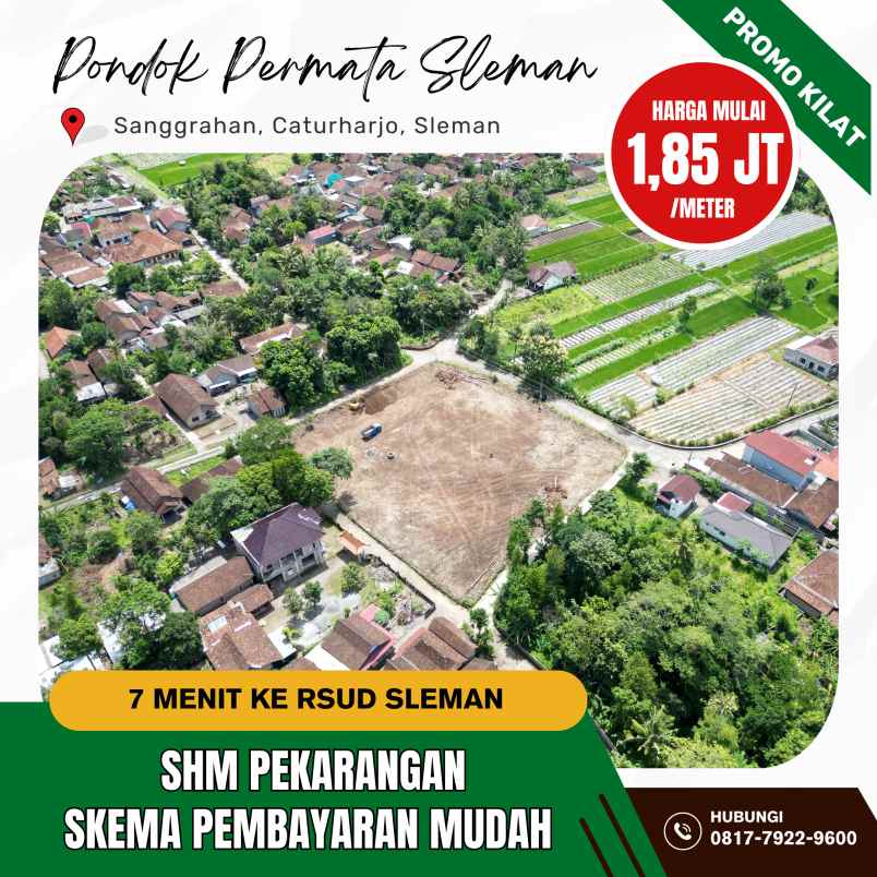 dijual tanah sanggrahan caturharjo