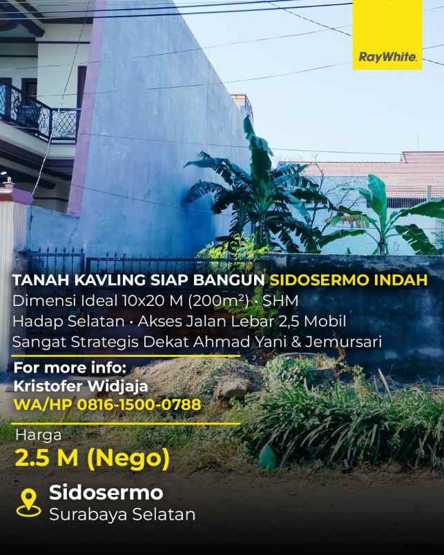 dijual tanah sidosermo indah
