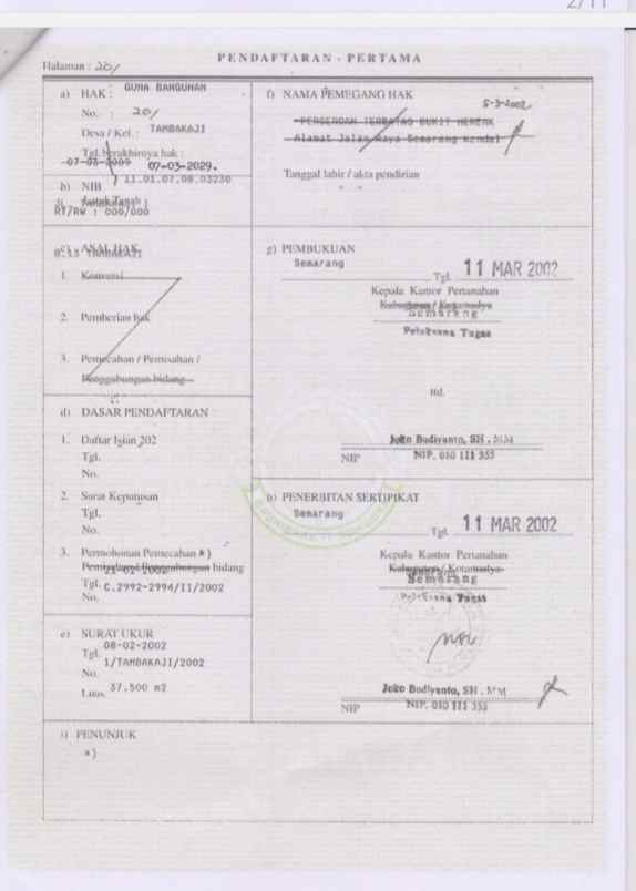 dijual tanah tambak aji