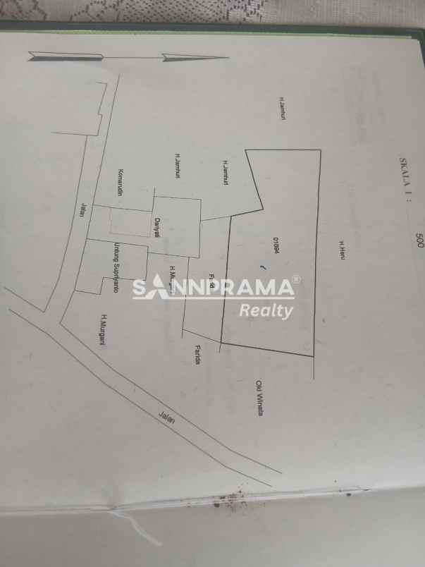 dijual tanah waru jaya bogor