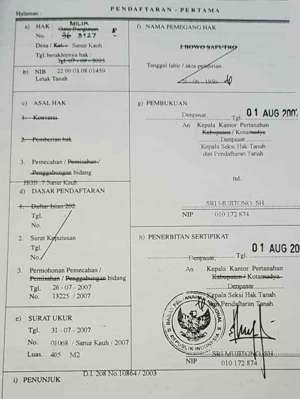 dijual villa sanur kauh