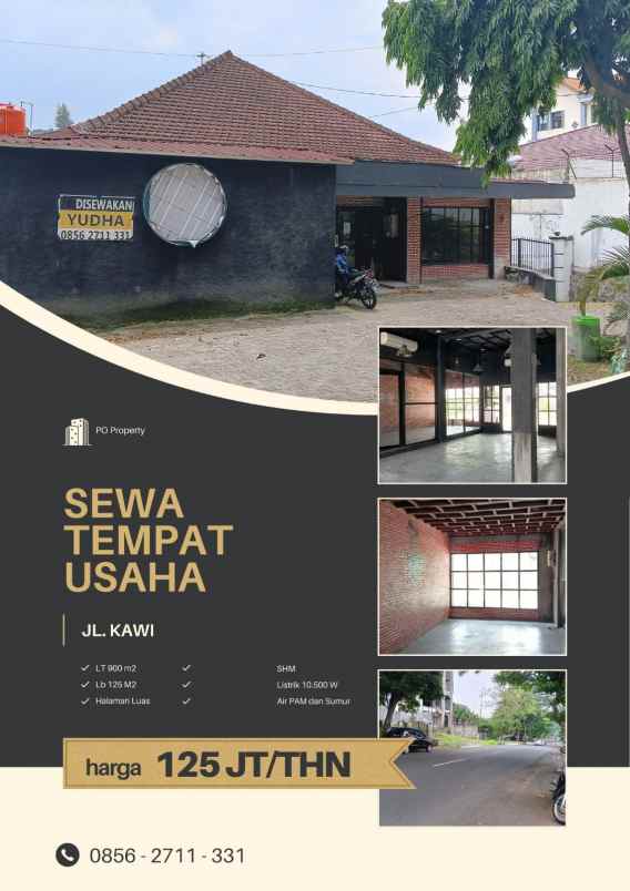 disewakan ruko gudang kantor jalan kawi
