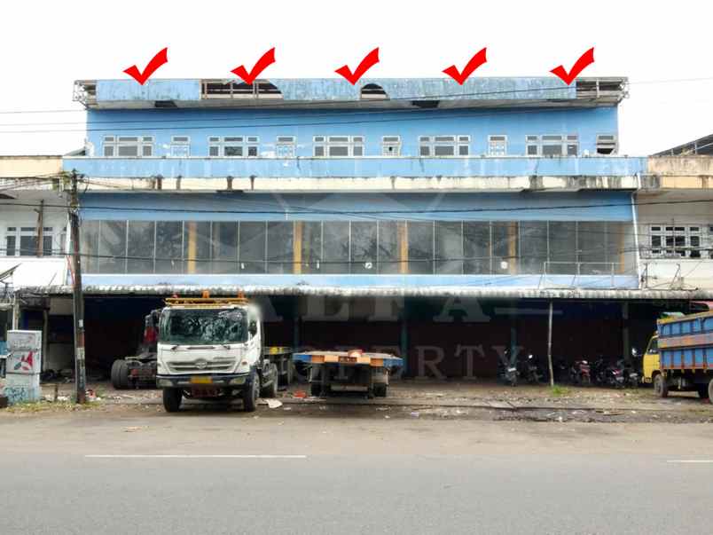 disewakan ruko gudang kantor jalan kom yos sudarso