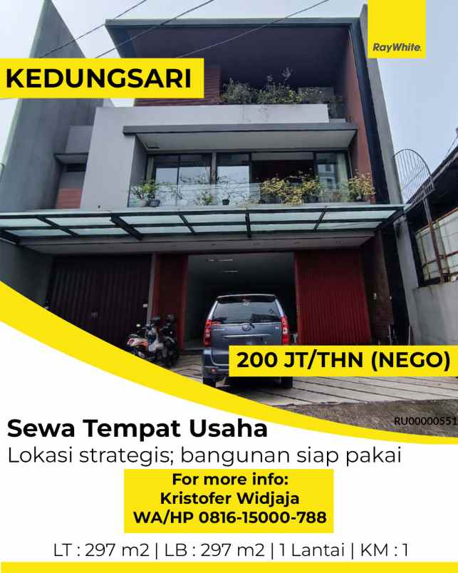 disewakan ruko gudang kantor kedungsari