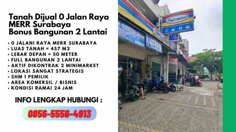 jual tanah bonus bangunan 2 lantai di merr surabaya