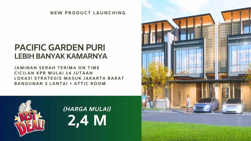 pacific garden puri jakarta rumah harga mulai 2 m an