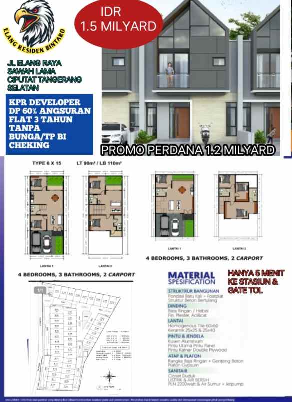 rumah 2 lantai bisa kpr tanoa bunga