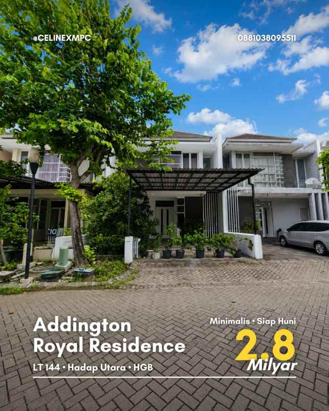 rumah addington royal residence minimalis siap huni