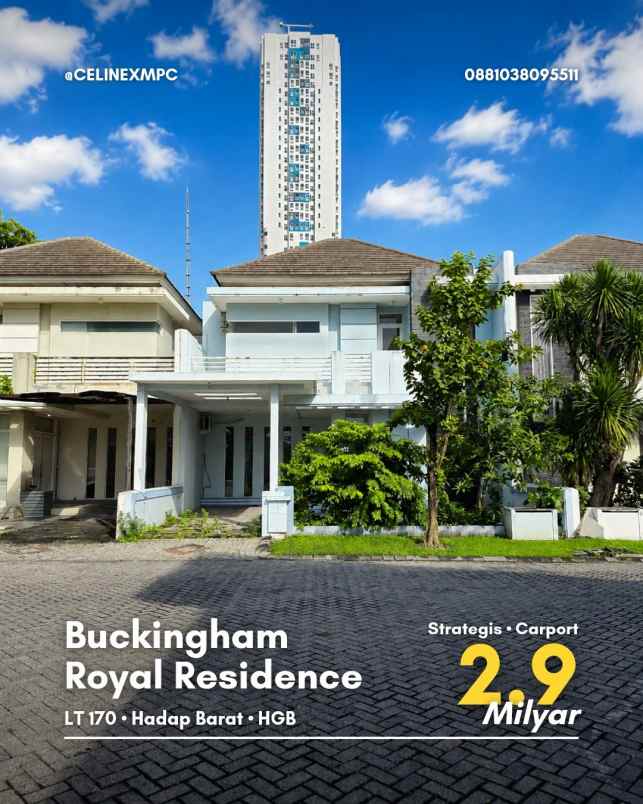 rumah buckingham royal residence strategis carport