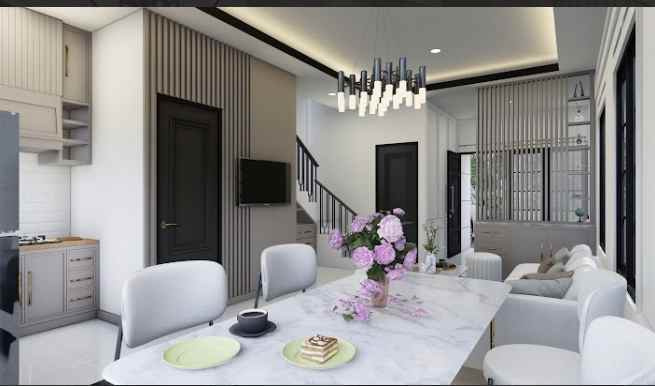 rumah clasik 2 lantai nempel tol cijago depok