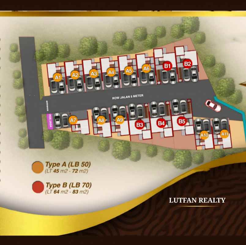 rumah cluster murah limo depok