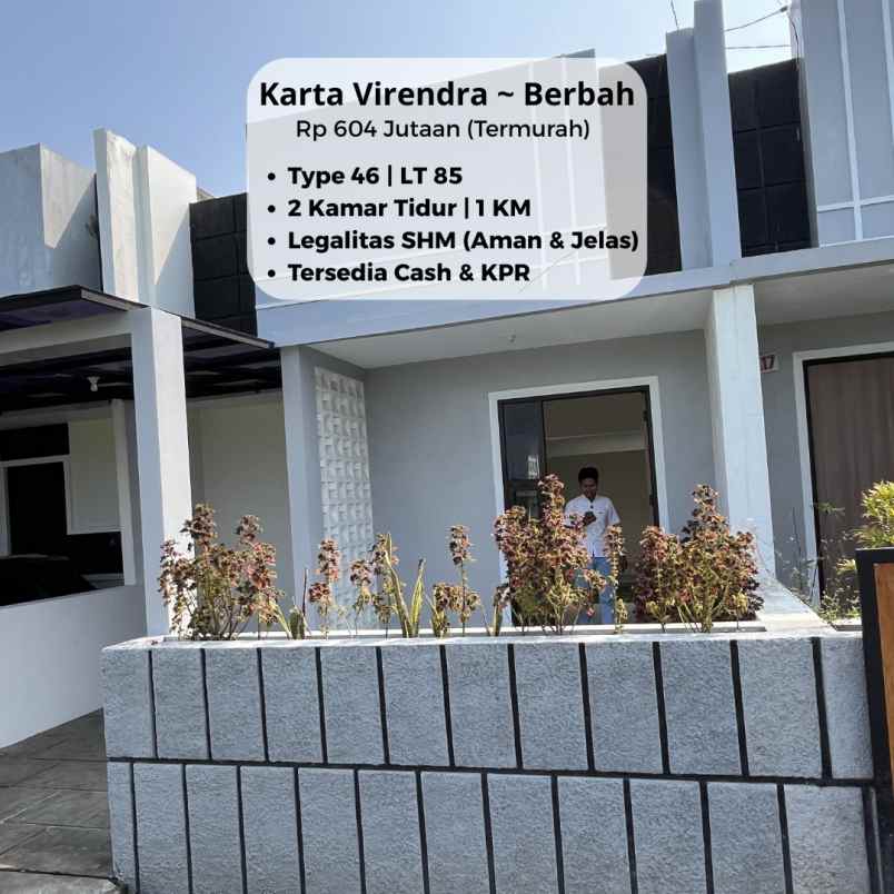 rumah dekat bandara jogja karta virendra berbah shm
