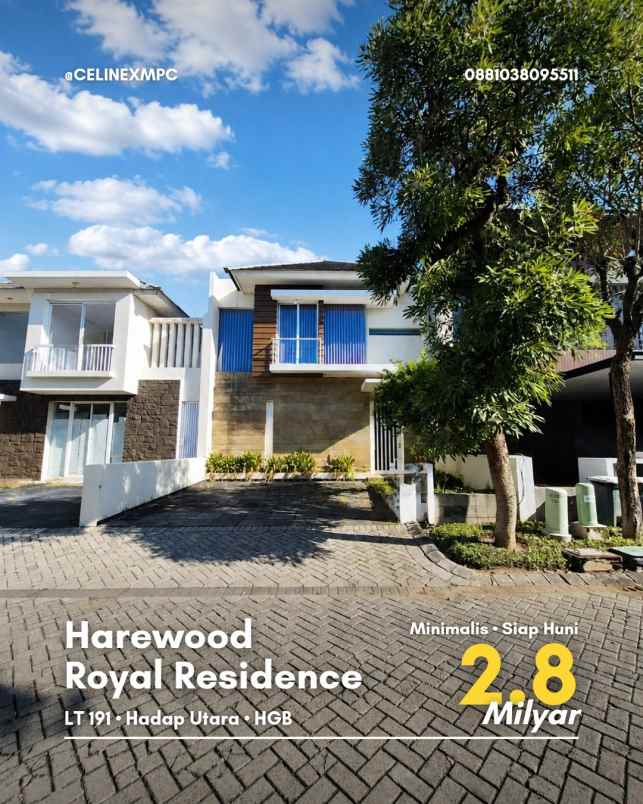 rumah harewood royal residence minimalis siap huni
