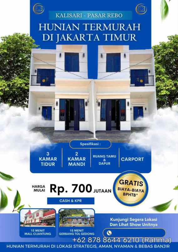 rumah kalisari jakarta timur dua lantai