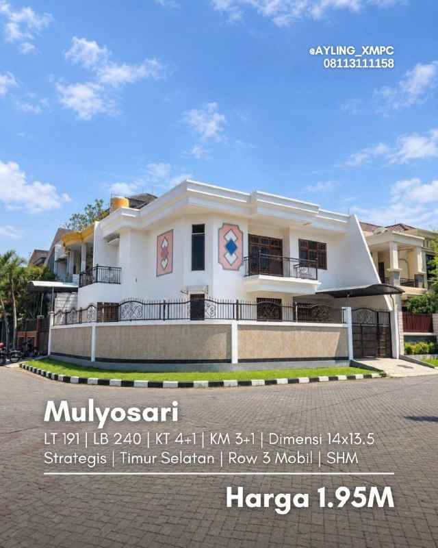 rumah mulyosari strategis tandon atas bawah