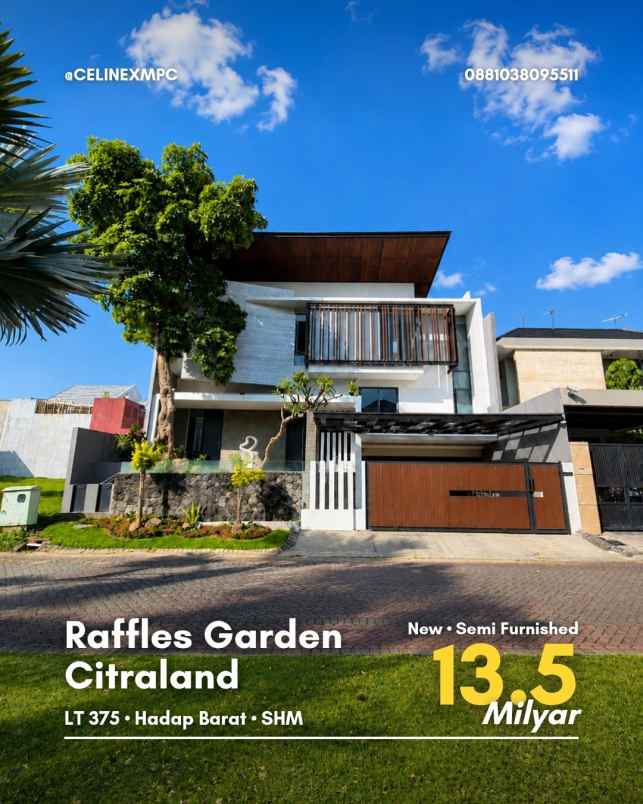 rumah raffles garden citraland new minimalis