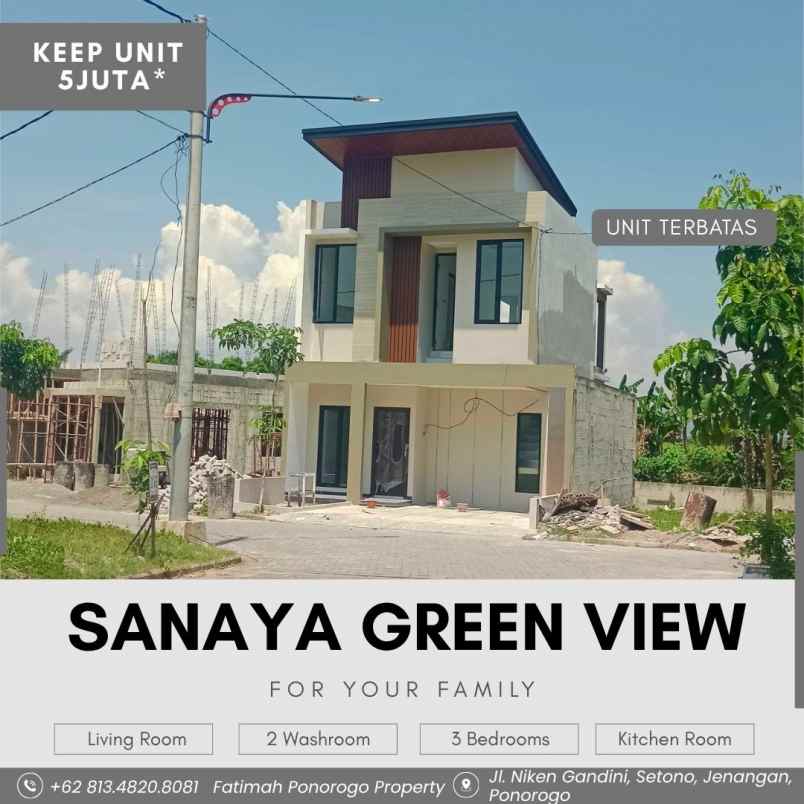 rumah syariah 2 lantai estetik di ponorogo