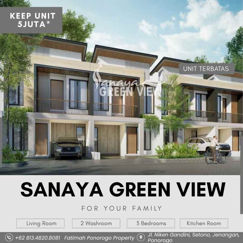 rumah syariah 2 lantai estetik di ponorogo