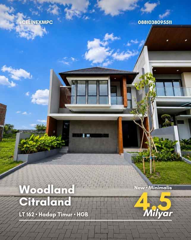 rumah woodland citraland new minimalis row 15 meter