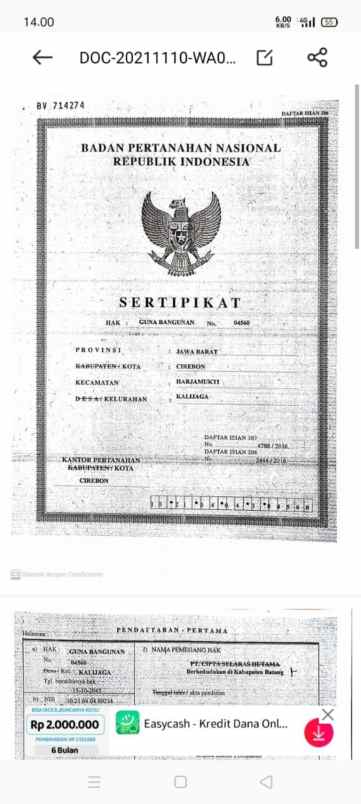 tanah harjamukti kota cirebon