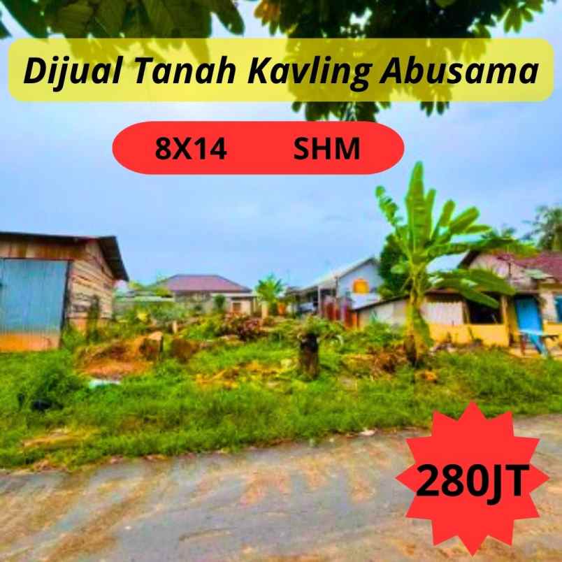 tanah kavling abusama dekat pombensin