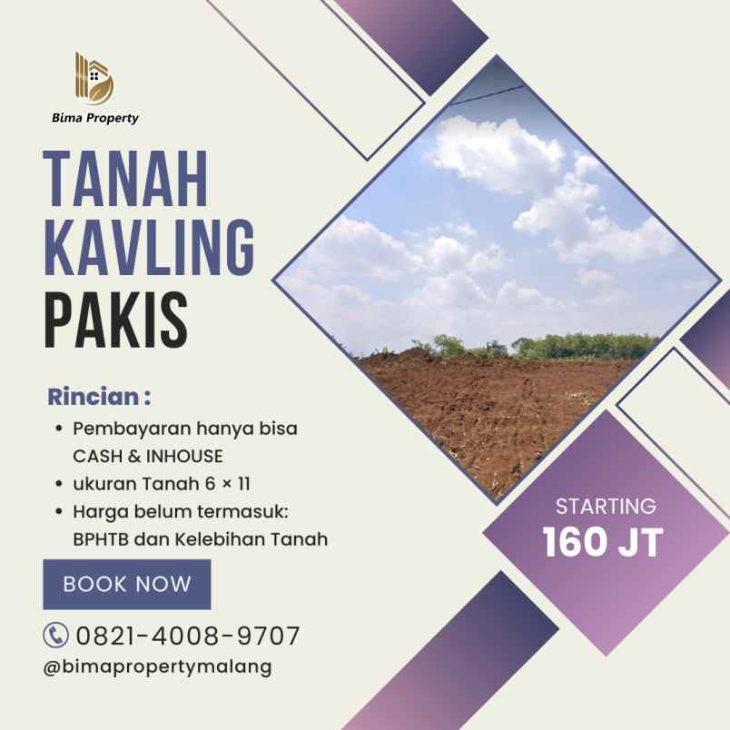 tanah kavling kosongan murah di pakis malang