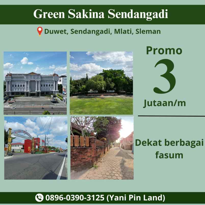 tanah murah dekat pemda sleman jalan magelang