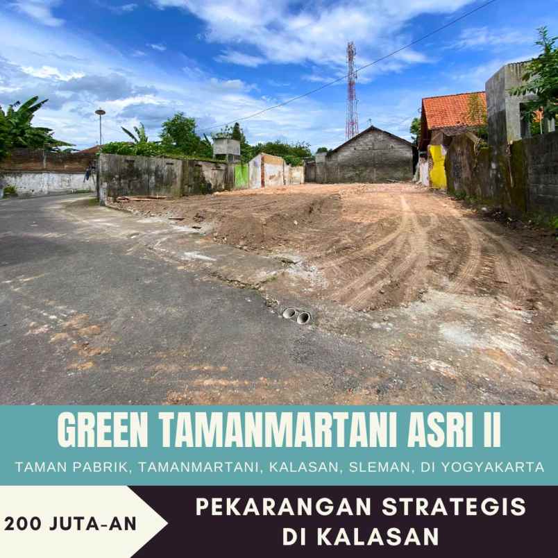 tanah strategis 30 meter dari jl raya prambanan