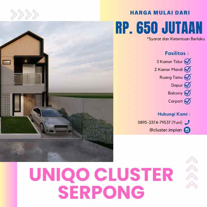 uniqo cluster serpong hunian nyamah untuk masa depan