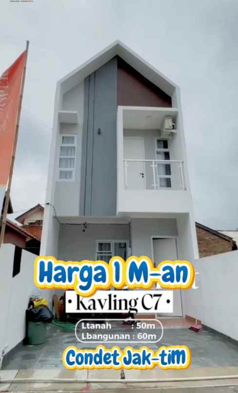 cluster baru 2 lantai one gate system di condet jaktim