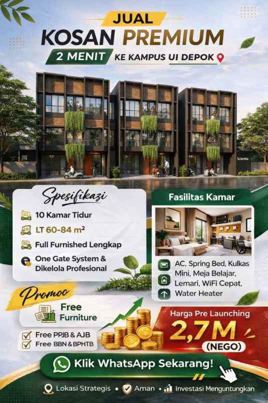 cuma 40 meter dari kampus ui depok