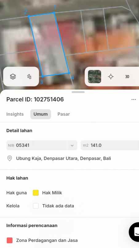 dijual 2 are jl mulioto buwit tanah lot kediri tabanan
