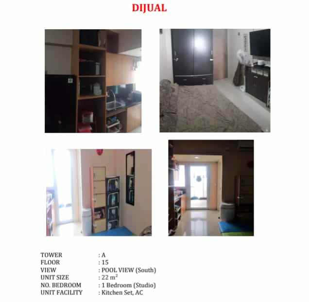 dijual apartemen bintaro park view