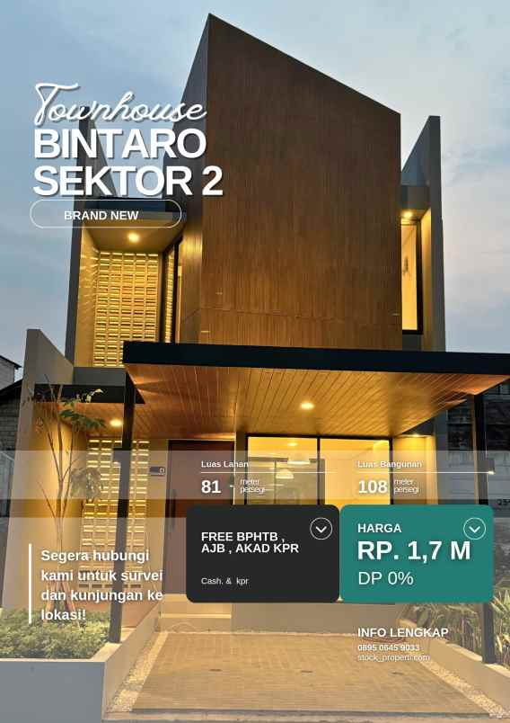 dijual hunian baru di area bintaro sektor 2