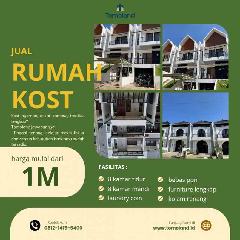 dijual kost jl chili jl perum joyo