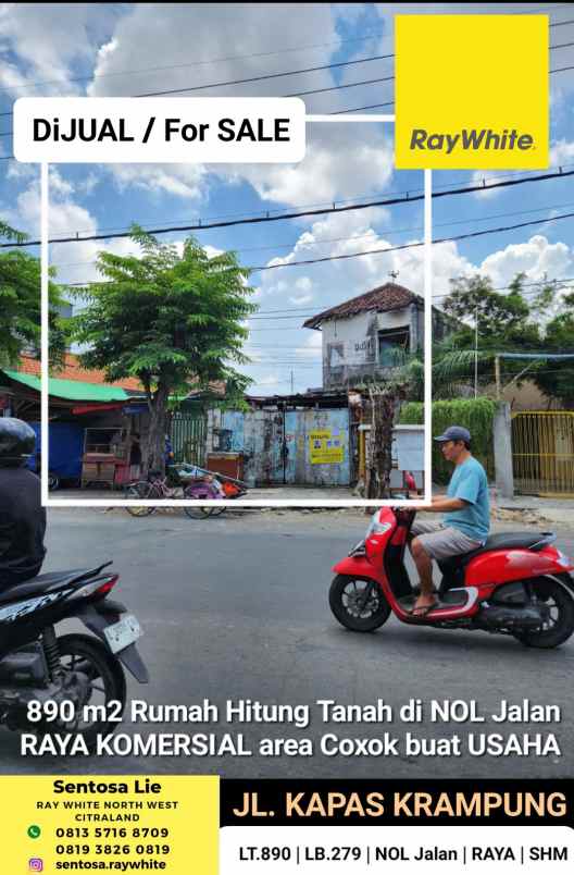 dijual ruko gudang kantor jalan kapas krampung