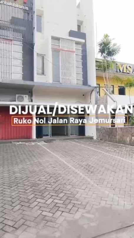 dijual ruko gudang kantor jalan raya jemursari