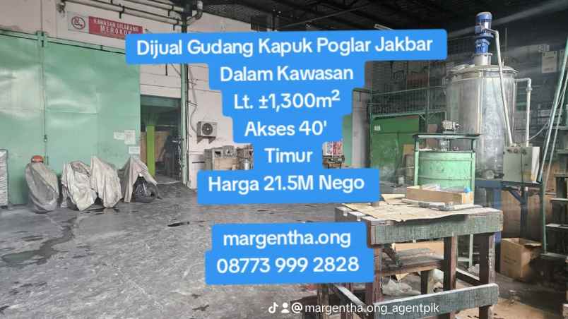 dijual ruko gudang kantor kapuk poglar jakarta barat