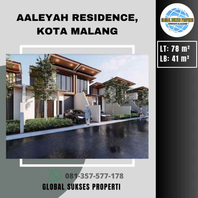 Promo Rumah Modern Aaleyah Residence Dekat Tol Pandaan Malang