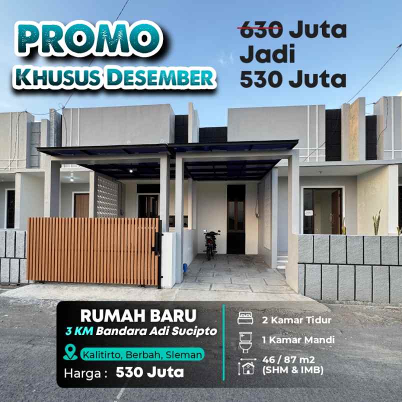 dijual rumah bandara adi sucipto