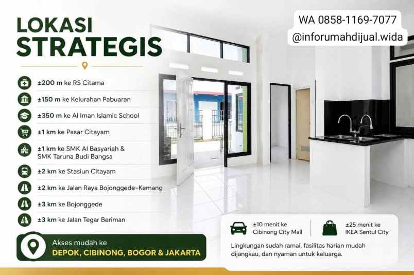 dijual rumah citayam pabuaran