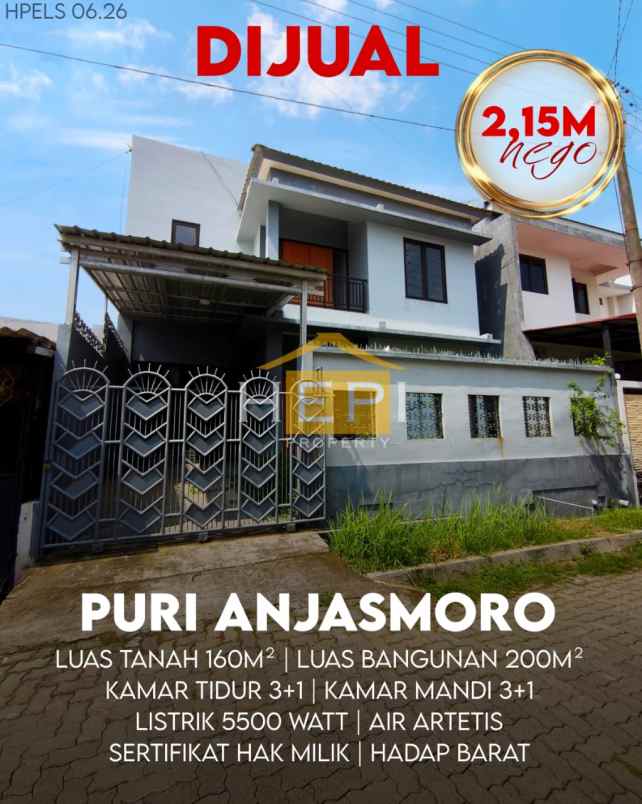 dijual rumah di puri anjasmoro semarang
