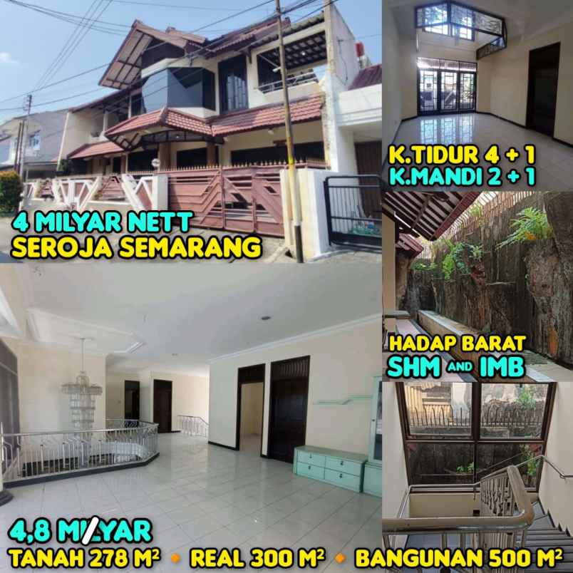 dijual rumah di seroja senteng semarang