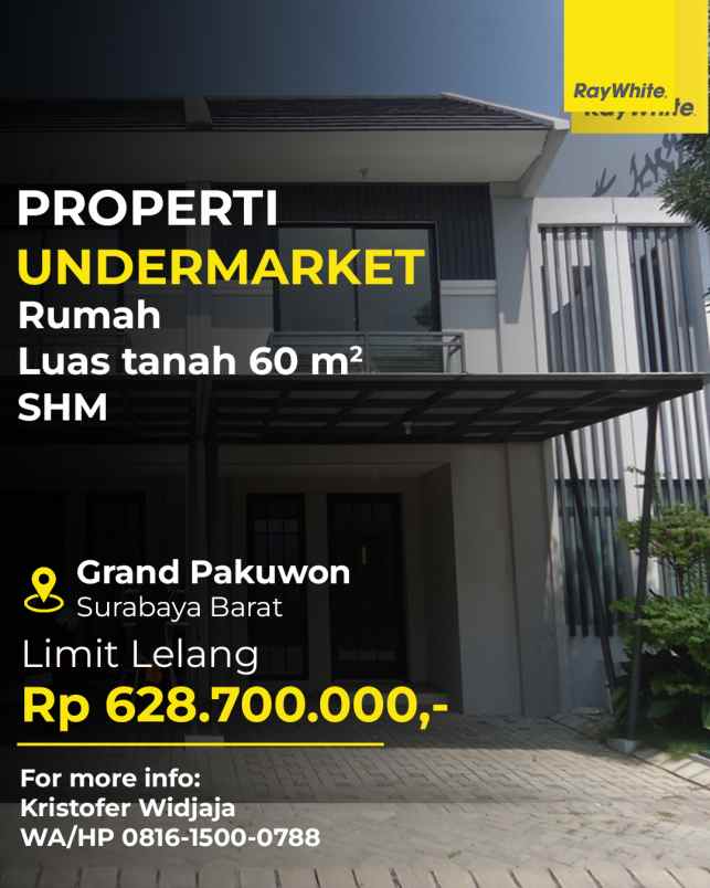 dijual rumah gladstone grand pakuwon