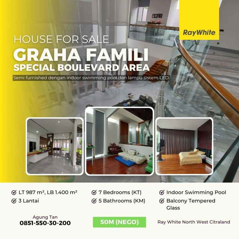 Rumah Modern Graha Famili Special Boulevard Area Surabaya Barat