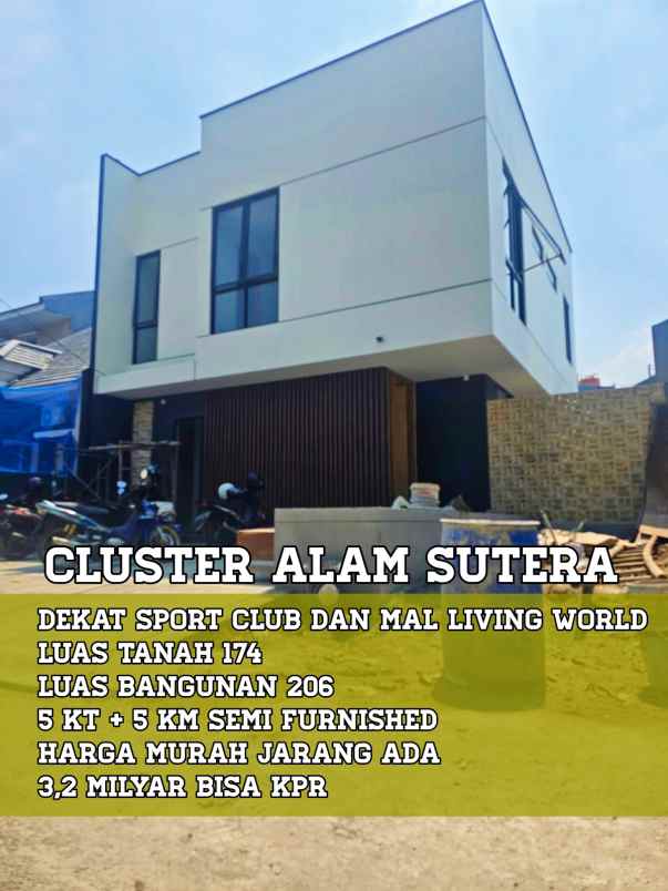 dijual rumah jalan raya alam sutera