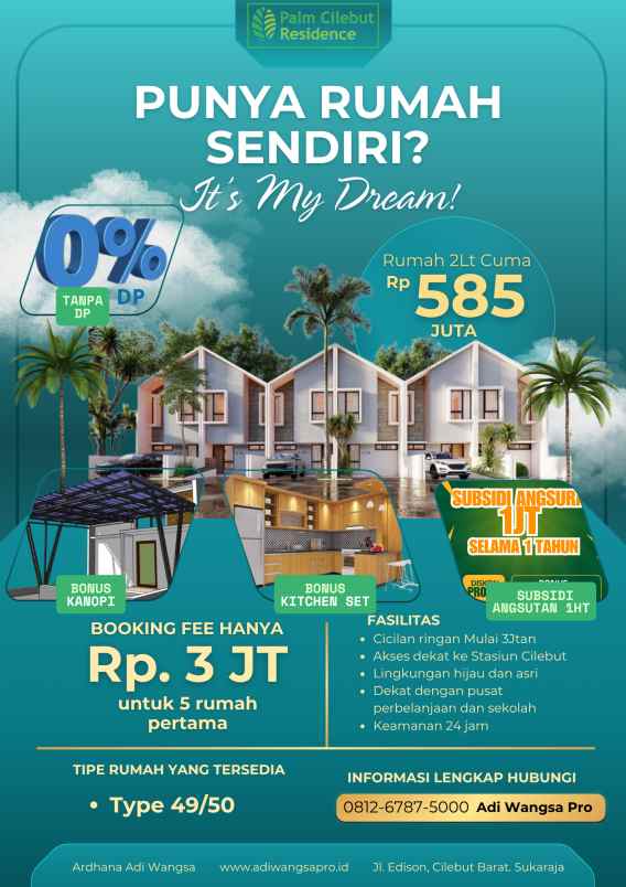 dijual rumah jl edison kel cilebut